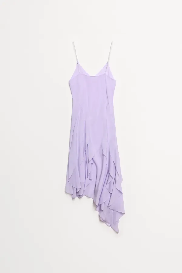 Tise Diagonal Slip Dress lavender