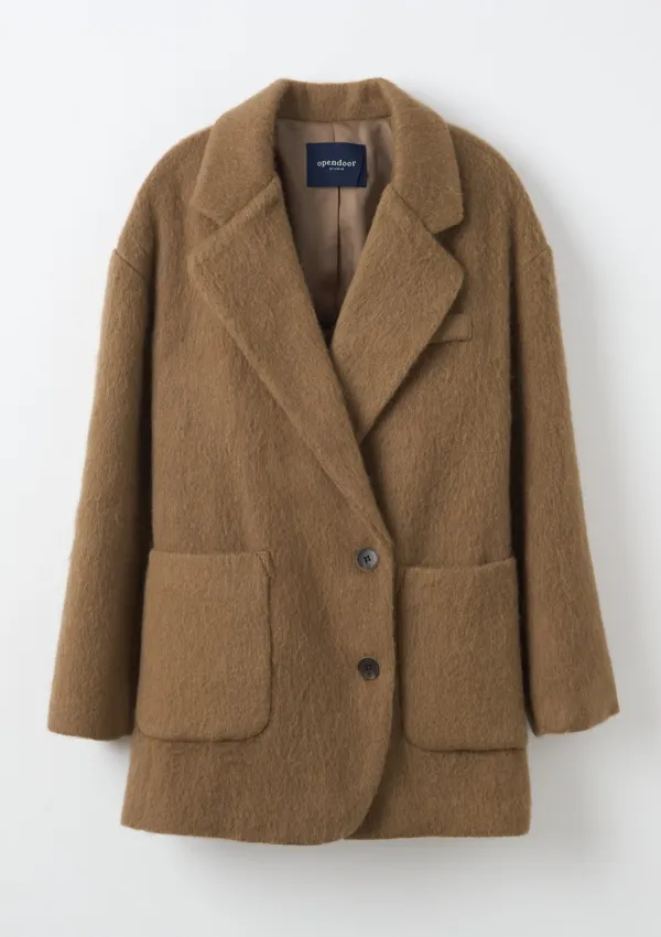 Over-fit Half Two Button Jacket Beige