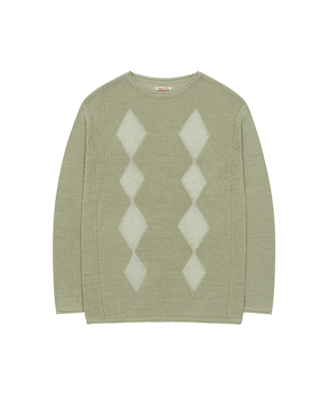 반원 아뜰리에 KN4300 내추럴 아가일 니트_Olive green 상품 이미지 1