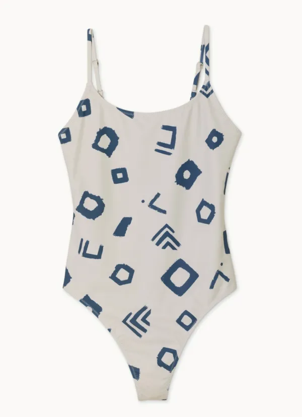 Simple swimsuit_Ivory Multi
