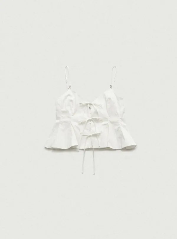 Flare Bow Sleeveless Top