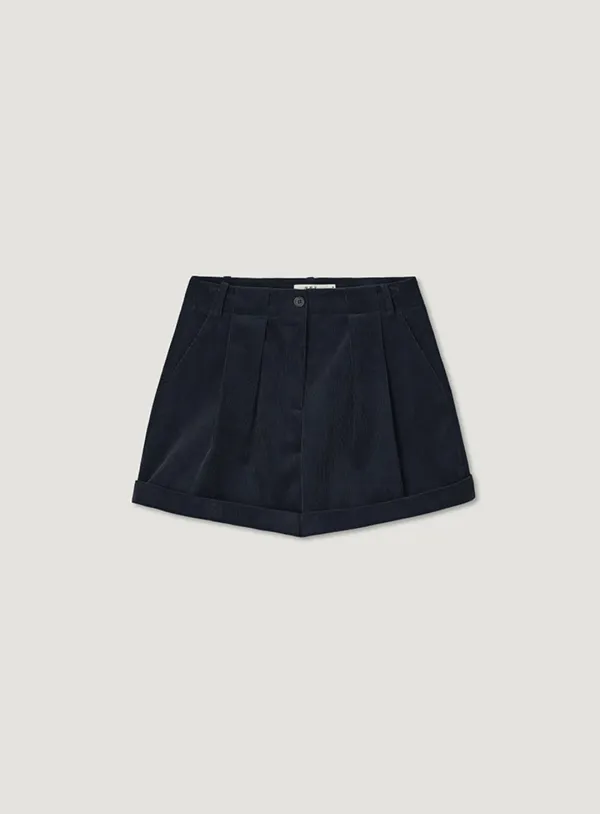 MARO CORDUROY SHORTS_NAVY