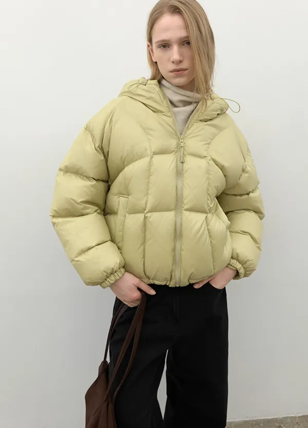 (JP-606)CURVED STITCHED RIPSTOP HOOD DOWN JUMPER