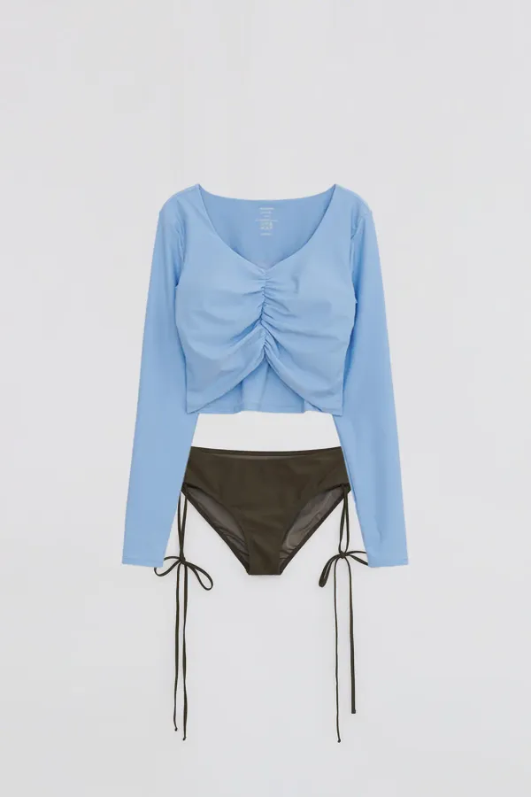 SHIRRING RASHGUARD SET