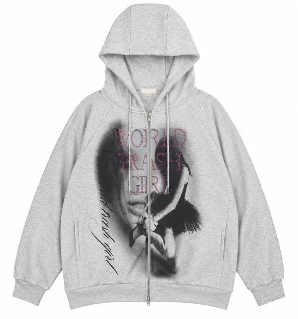 Dreamer zip hoodie (Grey)
