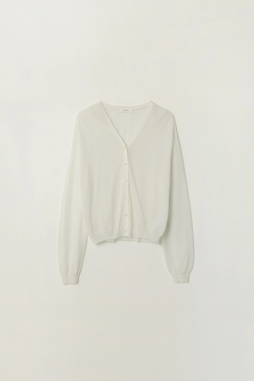 세이지먼트 ALEAH WHOLEGARMENT LINEN CARDIGAN_WHITE 상품 이미지 1
