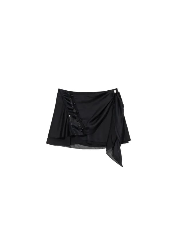 Tied Mini Skirt
