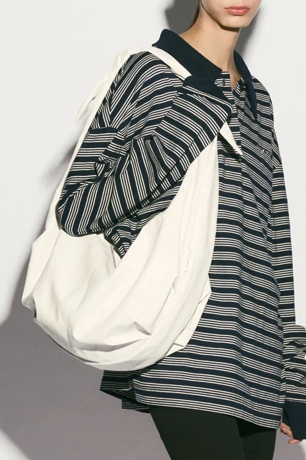 SLOUCHY HOBO BAG WHITE