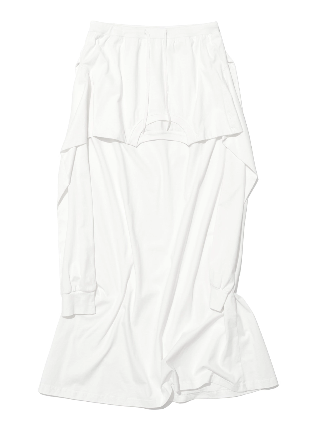 파르티멘토 [WOMEN] DECONSTRUCTED TEE MAXI SKIRT_WHITE 상품 이미지 1