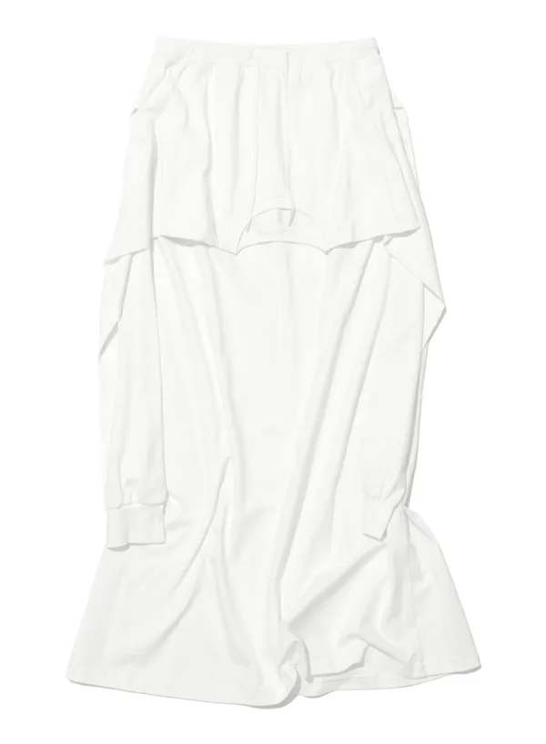 [WOMEN] DECONSTRUCTED TEE MAXI SKIRT_WHITE
