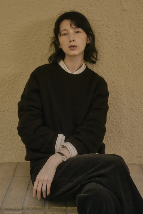 CLOUDEN WHOLEGARMENT WOOL KNIT_BROWN