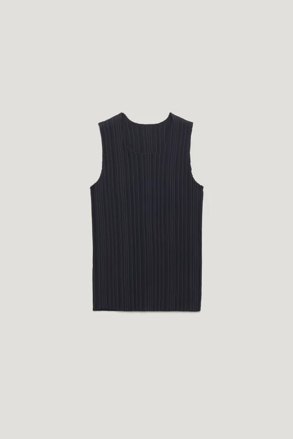 PLEATS SLEEVELESS_DARK NAVY / ₩98,000