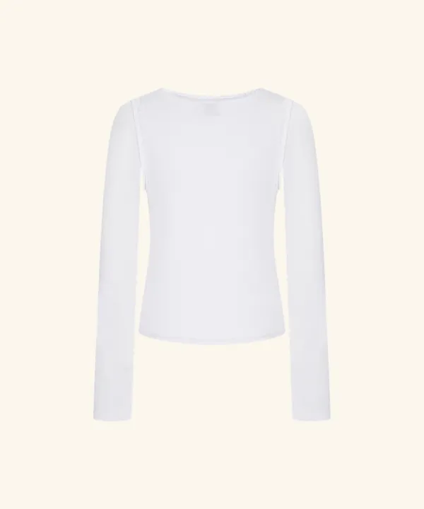 Mellow Frill Layered T-Shirt (White)