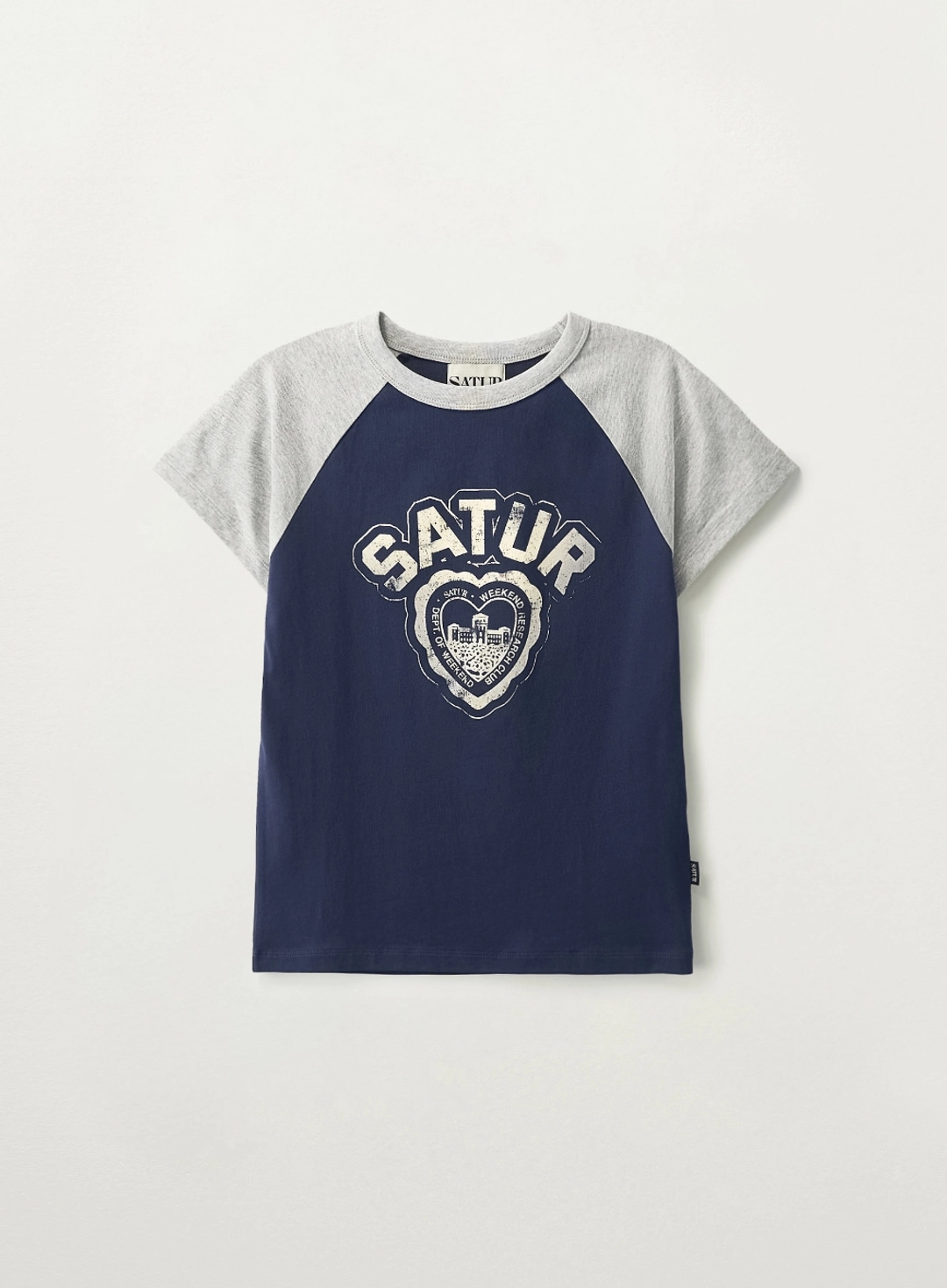 세터 (W) Heart Graphic Raglan T-Shirt - Navy 상품 이미지 1