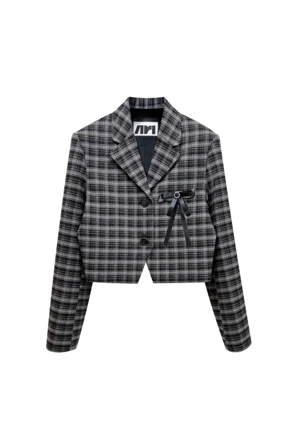 WHITNEY CROP JACKET / BLACK