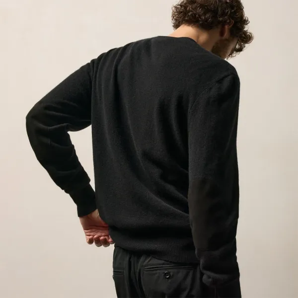 Italian Spun Cashmere Sweater - Black