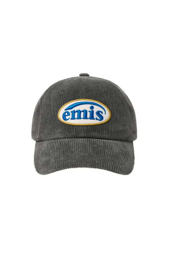 CORDUROY WAPPEN BALL CAP (RENEWAL)-CHARCOAL