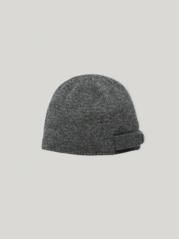 Yana Bow Knit Hat Gray (2nd) - Smoothmood