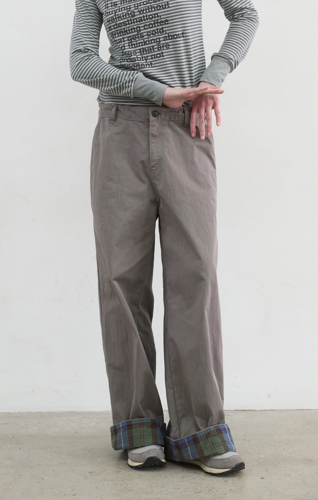 노컨텐츠 413. Check Point Pants_Stone 상품 이미지 2