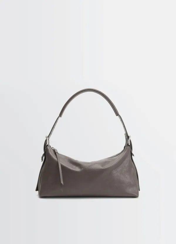 BELTED BAGUETTE BAG IN LEATHER