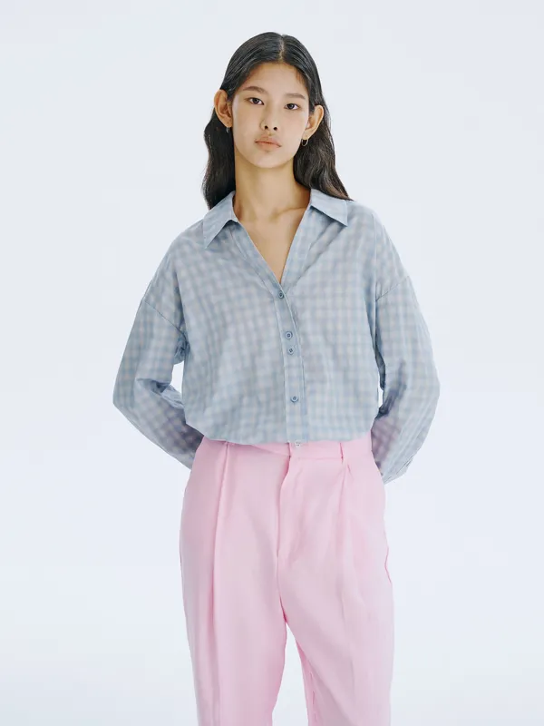 80S CP V-neck Shirts_Blue