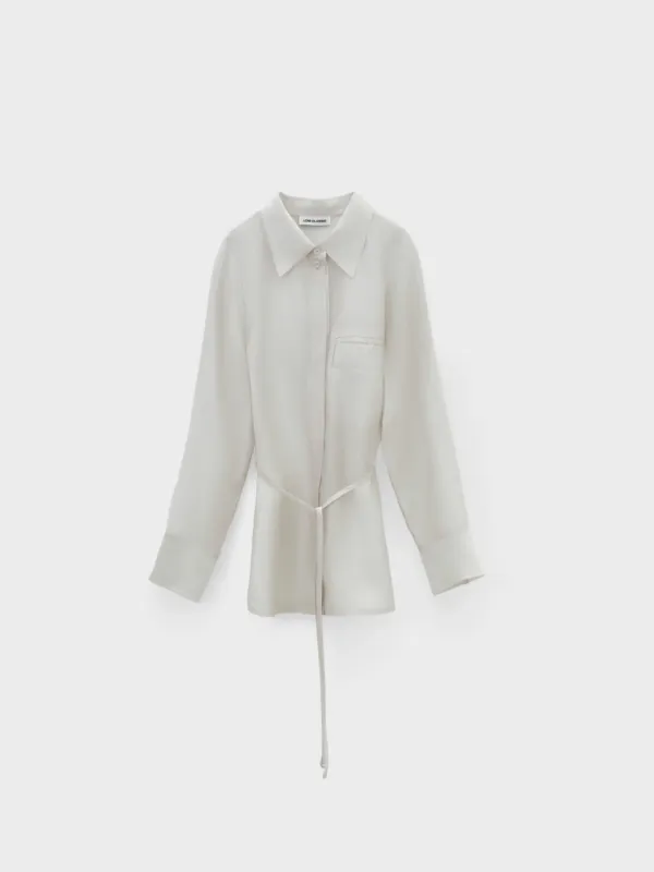 See-Through Back Strap Shirt_Light Grey