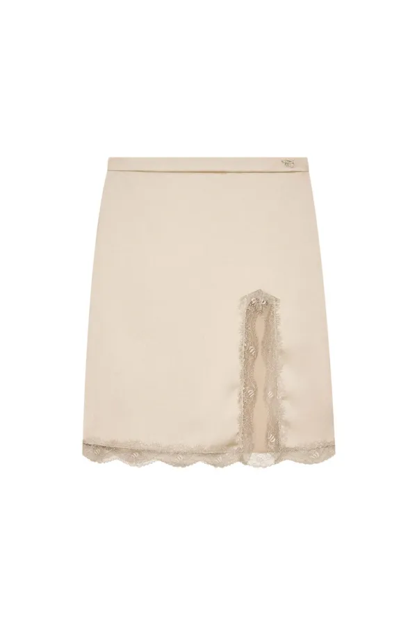 LACE MIDI SKIRT (BEIGE)
