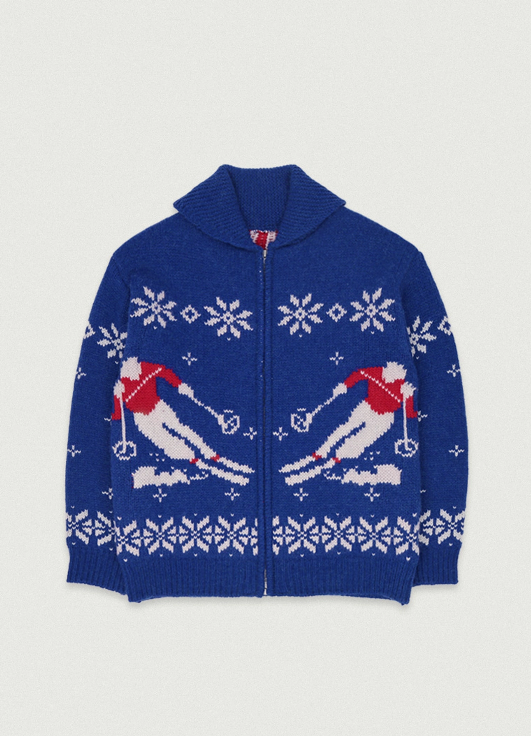 러브바이무드 Ski Cowichan Knit Cardigan [blue] 상품 이미지 1