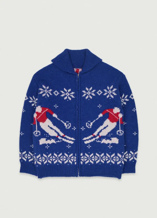 Ski Cowichan Knit Cardigan [blue]