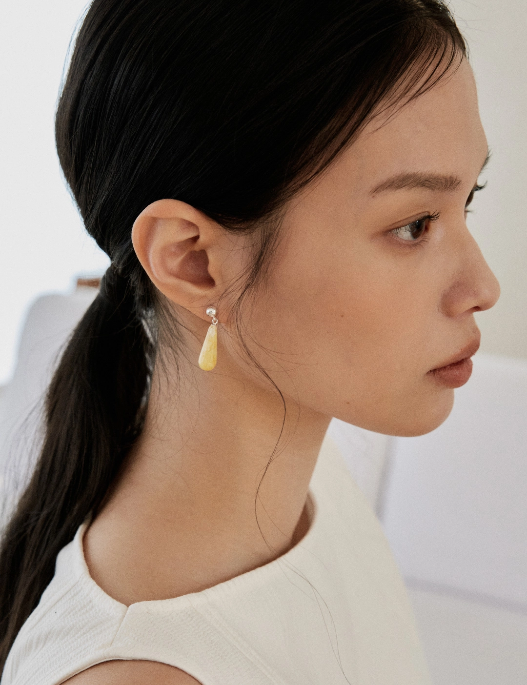 에뜨리브 Yellow Jade Earring 상품 이미지 3