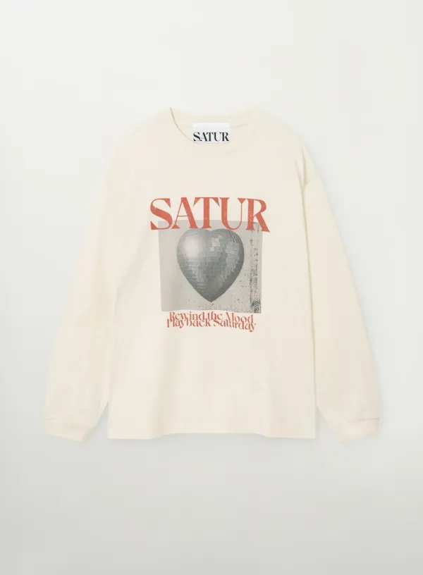 Mirrorball Graphic Long Sleeve - Cream