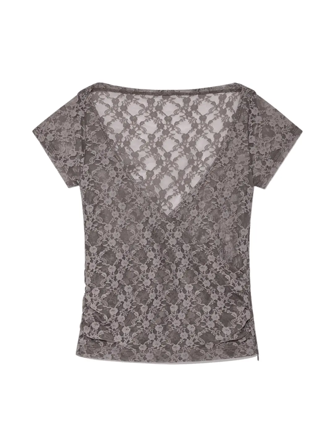 글로니 LUSH SWIRL LACE TEE (CHARCOAL) 상품 이미지 1