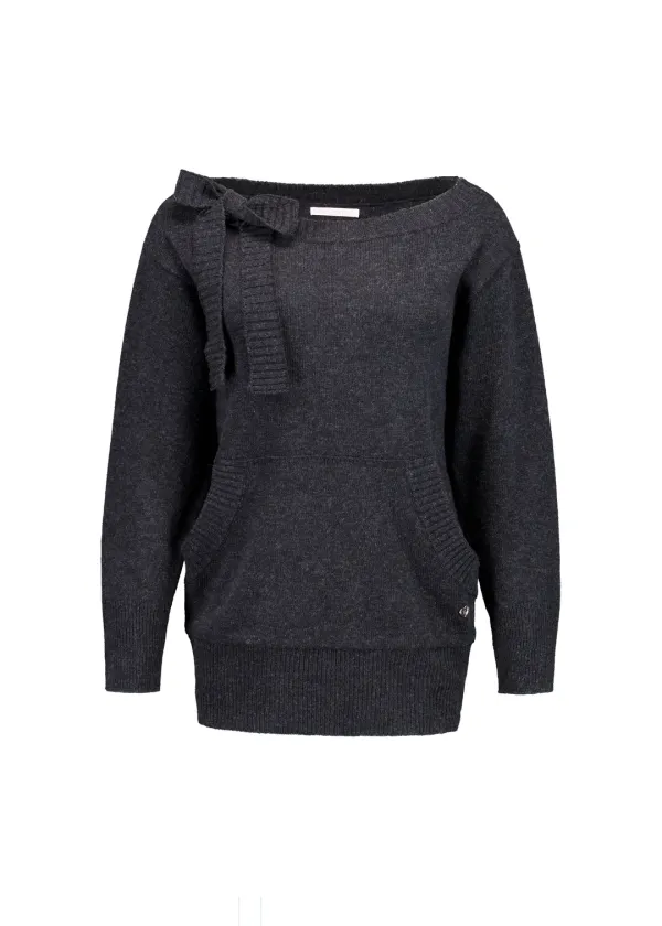 MUFFIN KNIT DRESS [CHARCOAL]