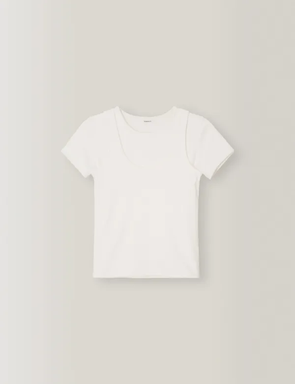 Two-in-One Tank & Tee Set (White)