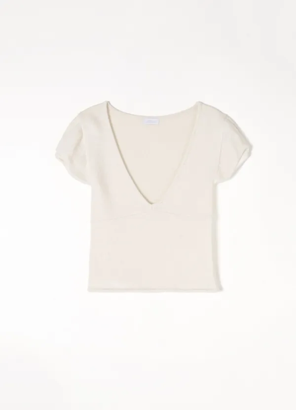 3RD Roha Deep V-Neck Knit(Ivory)