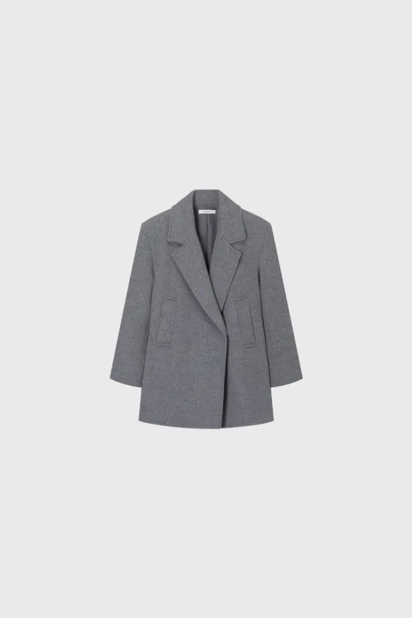 Double-Breasted Over Jacket (Gray)