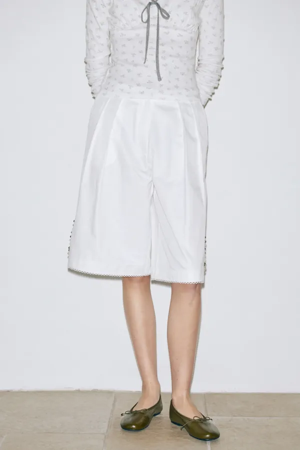 Silver Pebble Half Pants (White)