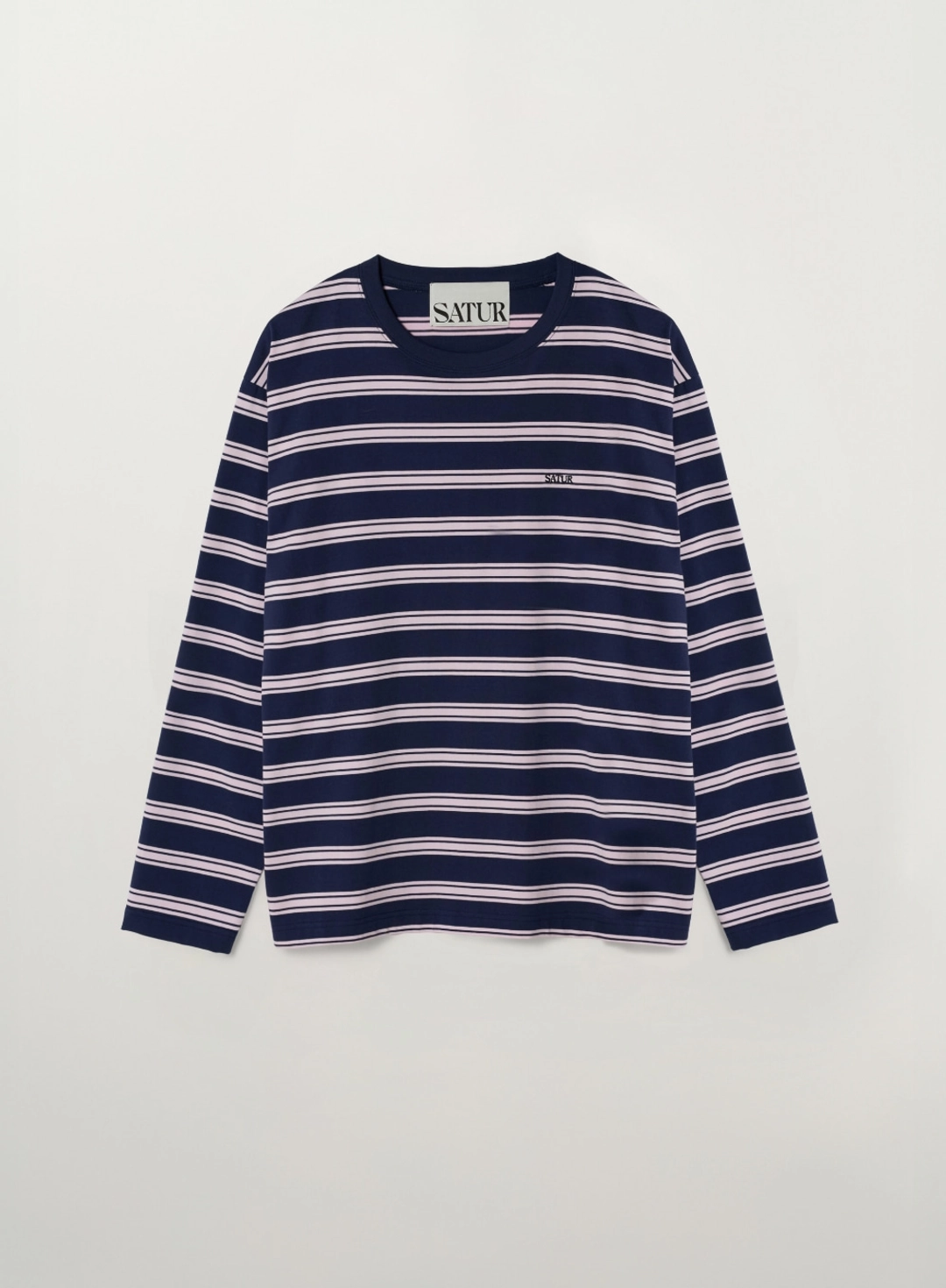 세터 Font Embroidery Stripe Long Sleeve - Pink 상품 이미지 1