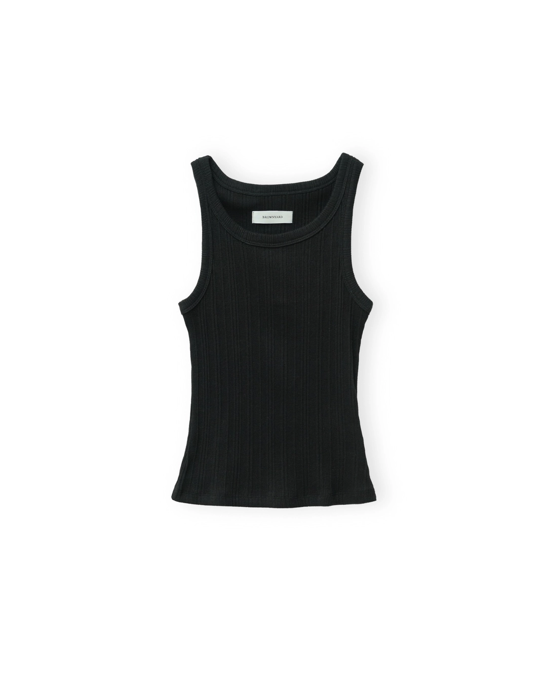 브라운야드 W Ribbed Sleeveless Top, Black 상품 이미지 1