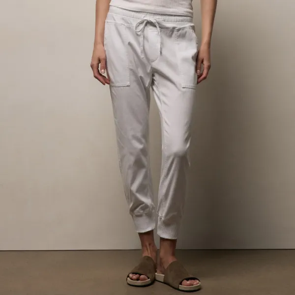 Mixed Media Pant - White