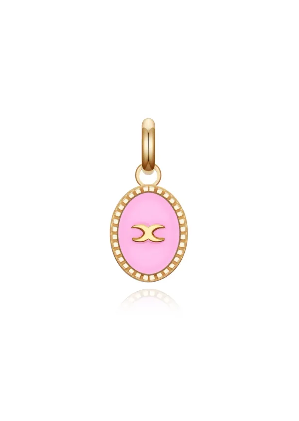 Pink Oval Charm