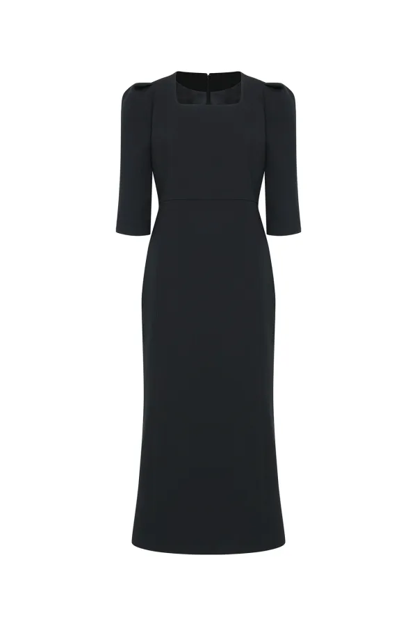 [22차 리오더]Square Scoop Neck Dress[LMBFCO23DR809]-Black