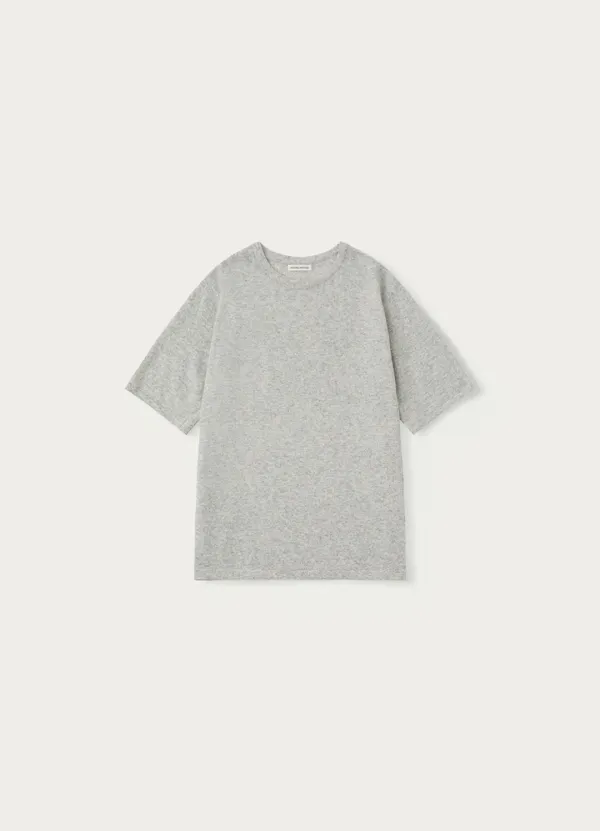 Short wool sleeve knit (Light gray)