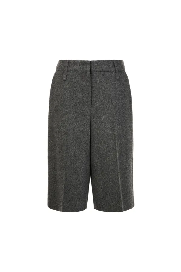 Bermuda Wool Shorts, Grey