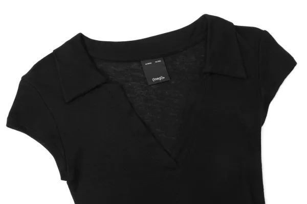 Veiled Collar Short Sleeve (black)