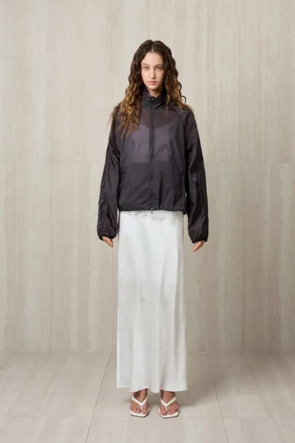 SHEER WINDBREAKER JACKET BLACK