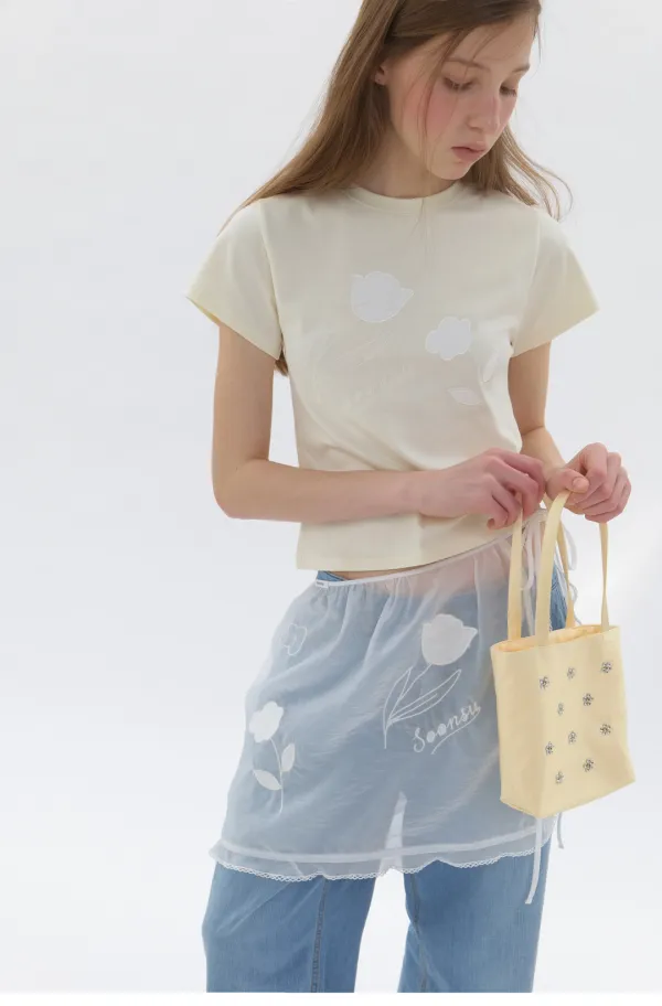 Patchwork Skirt White