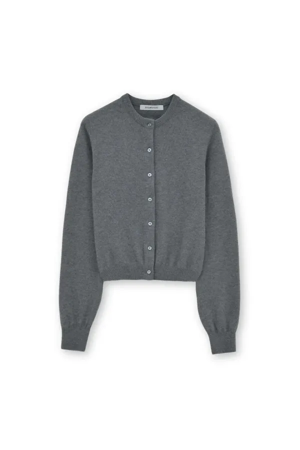 W Round Cardigan, Grey