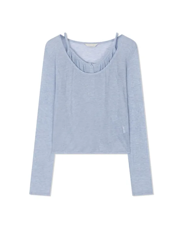 BUTTON CAMI & TOP (Sky Blue)