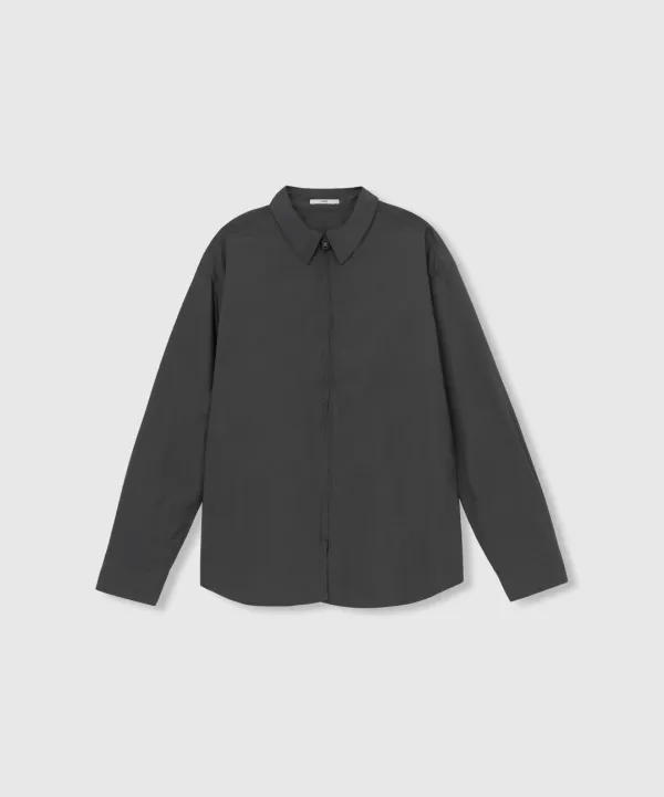 Soft zip shirt (Charcoal)